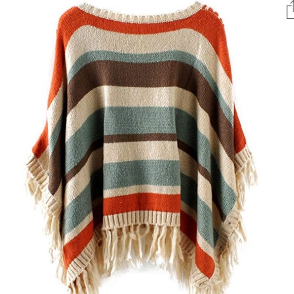 Batwing sweater poncho - Picture 3 of 6